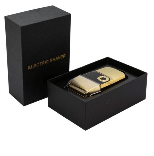Electric Titanium Foil Shaver + Cut Throat Razor Shaving Set* - Barbarossa Brothers