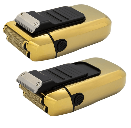 Electric Titanium Foil Shaver + Cut Throat Razor Shaving Set* - Barbarossa Brothers