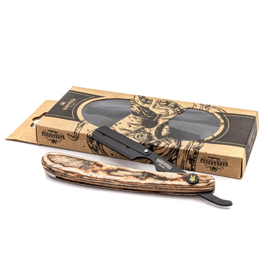 Cut Throat Razor - The Buccaneer - Wooden - Barbarossa Brothers