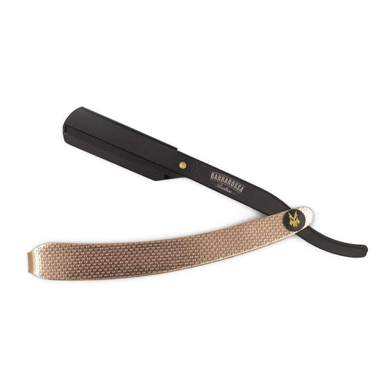 Cut Throat Razor - The Jolly Roger - 24k Rose Gold - Barbarossa Brothers
