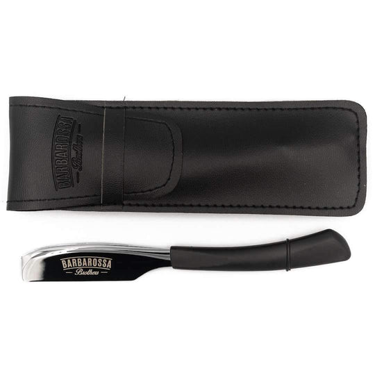 Japanese Kamisori Cut Throat Razor in Polished Silver - Barbarossa Brothers