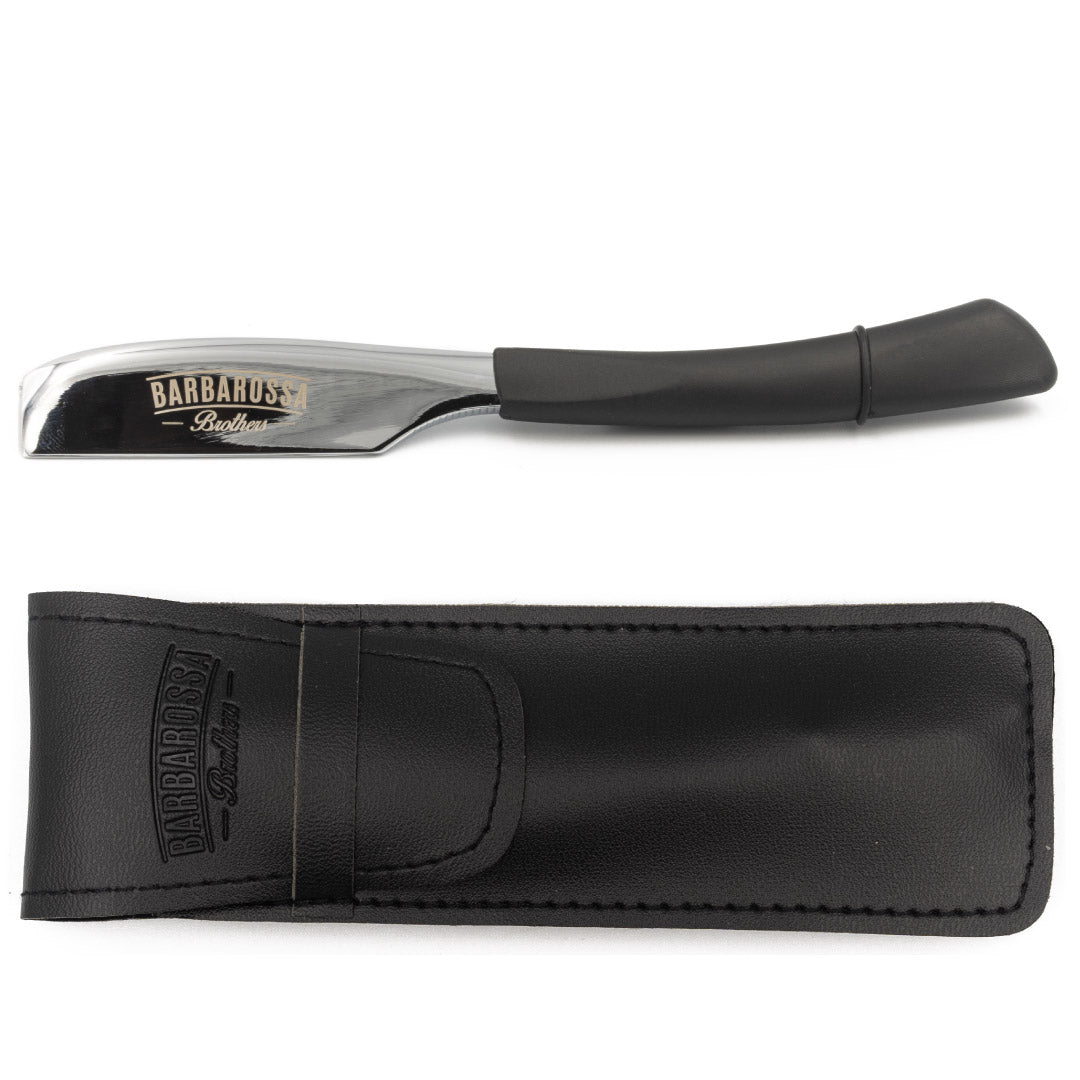 Japanese Kamisori Cut Throat Razor in Polished Silver - Barbarossa Brothers