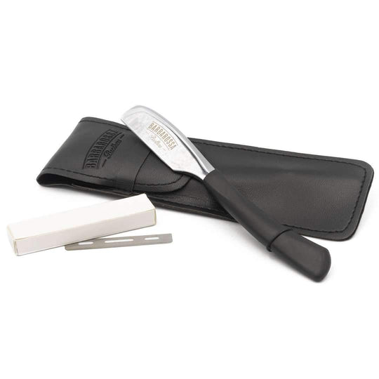 Japanese Kamisori Cut Throat Razor in Polished Silver - Barbarossa Brothers