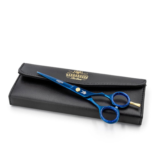 Japanese Steel 6" Cutting Scissors - Electric Blue - Barbarossa Brothers