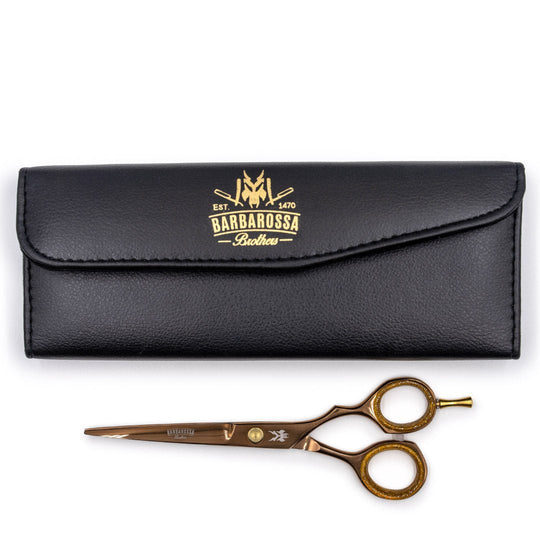 Japanese Steel 6" Cutting Scissors - Rose Gold Titanium - Barbarossa Brothers