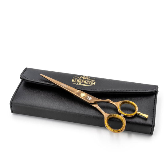 Japanese Steel 6" Cutting Scissors - Rose Gold Titanium - Barbarossa Brothers