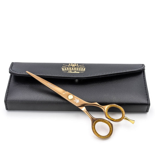 Japanese Steel 6" Cutting Scissors - Rose Gold Titanium - Barbarossa Brothers