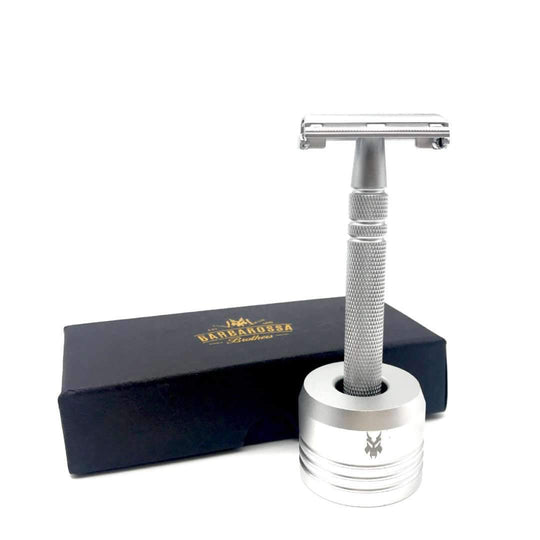 The P1R8 Double Edge Safety Razor in Chrome - Butterly Single Blade Shaving Razor - Barbarossa Brothers