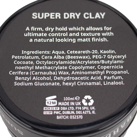 Super Dry Clay Hair Styling Wax 100g - Barbarossa Brothers