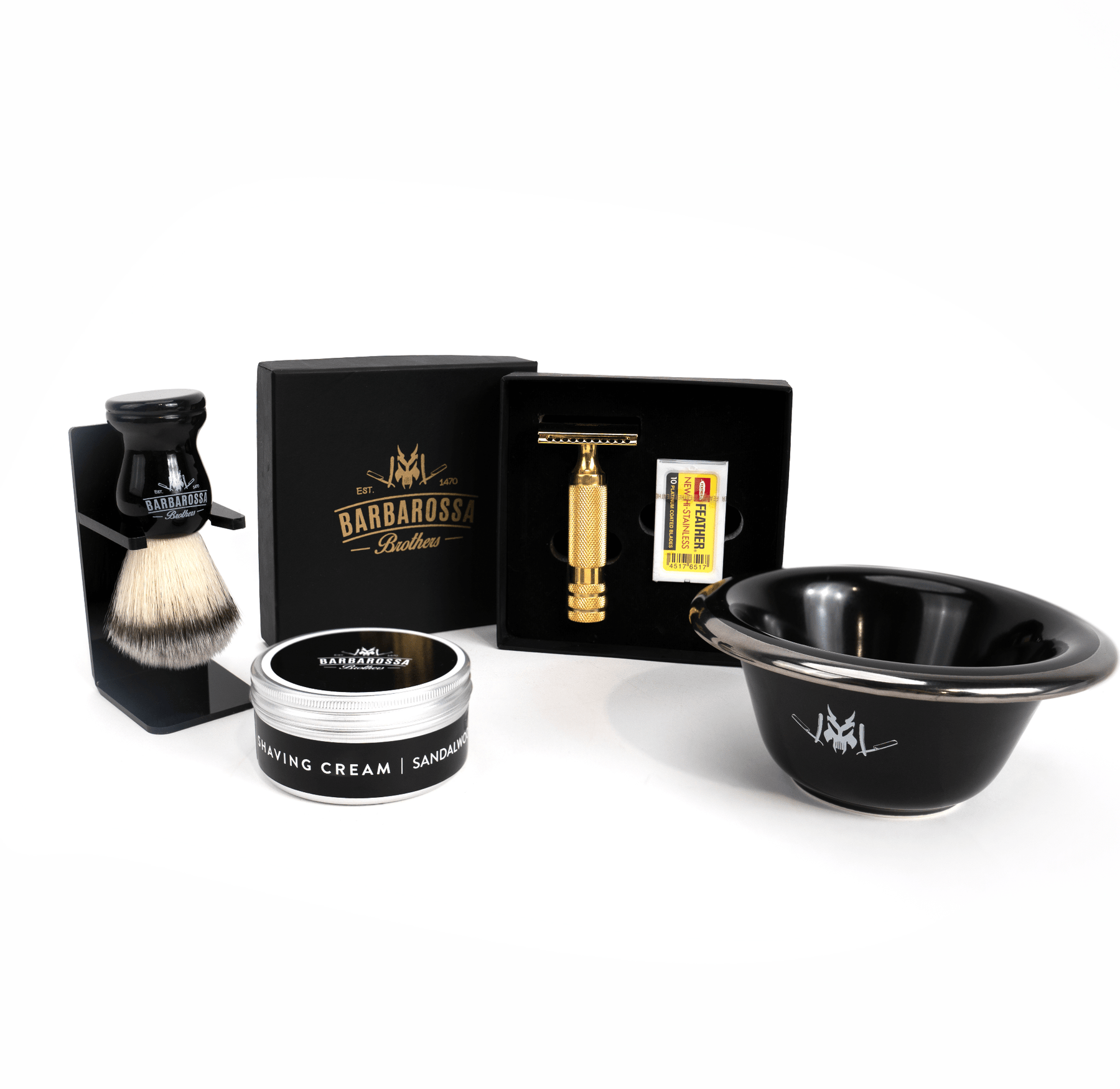Double Edge Shaving Razor Set The Ottoman Double Edge Safety Razor Shaving Set – Barbarossa Brothers