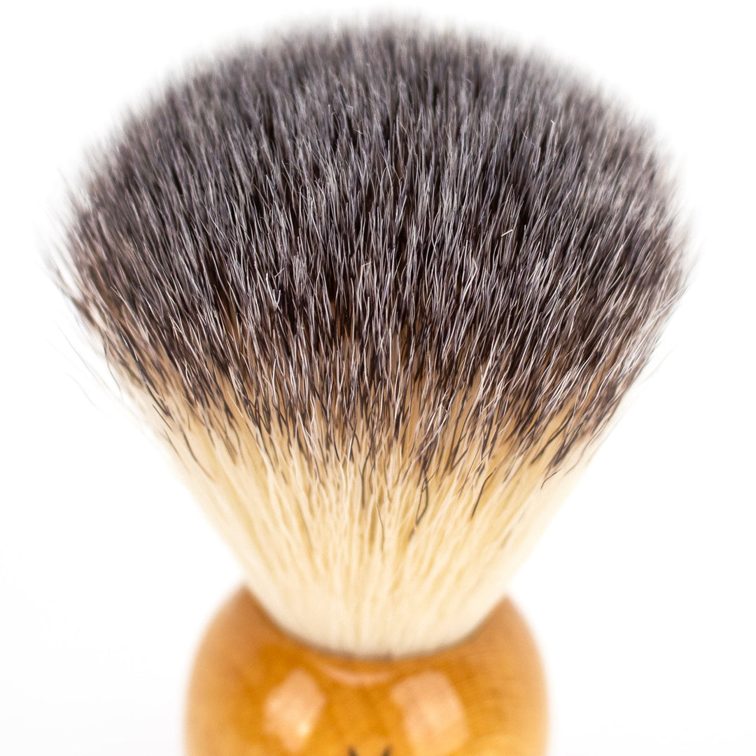 Wooden Synthetic Silvertip Shaving Brush in Brown - Barbarossa Brothers