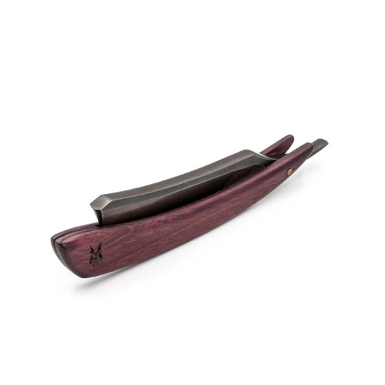 Carbon Steel & Rosewood Straight Razor - Hunter Collection- 5/8" - Barbarossa Brothers