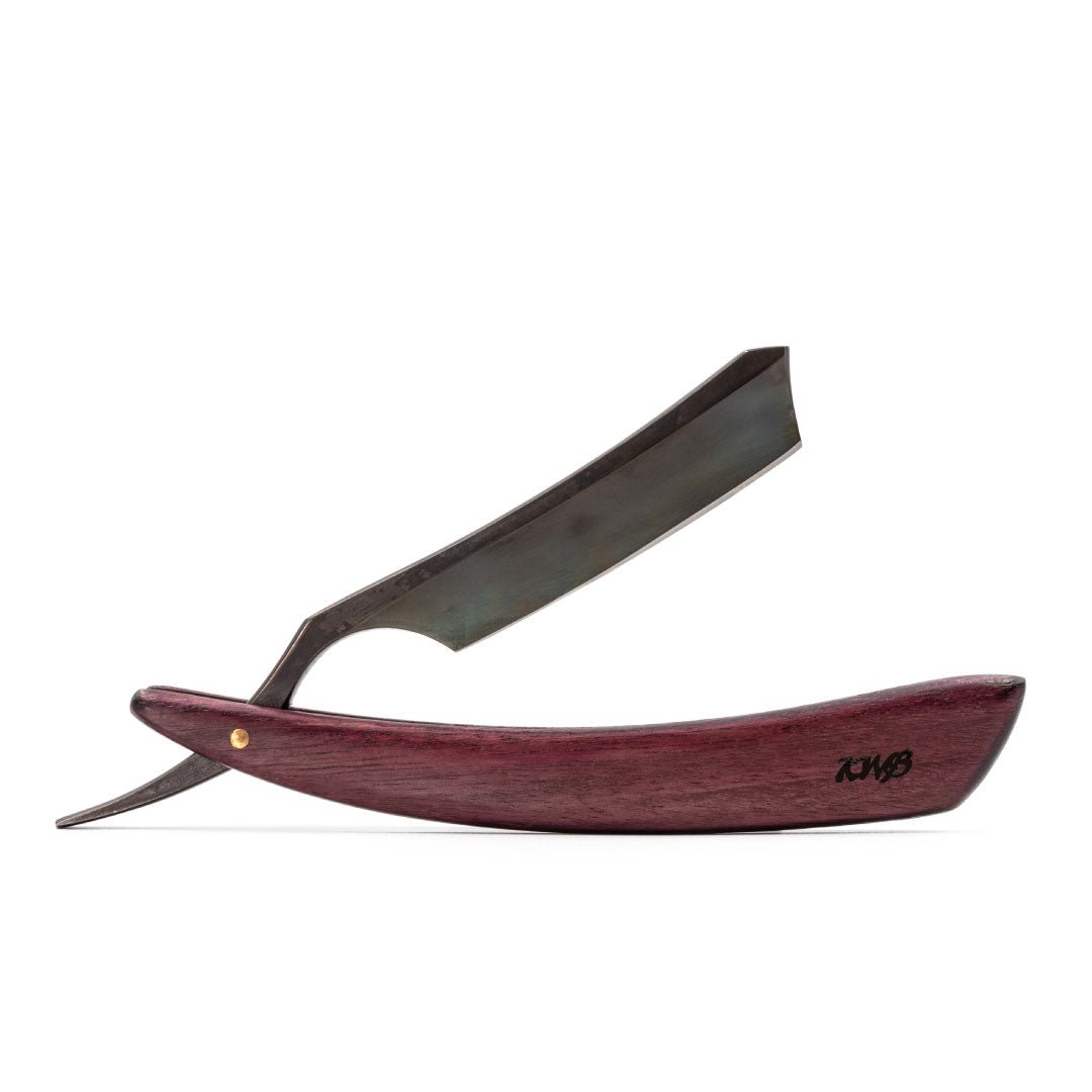 Carbon Steel & Rosewood Straight Razor - Hunter Collection- 5/8" - Barbarossa Brothers