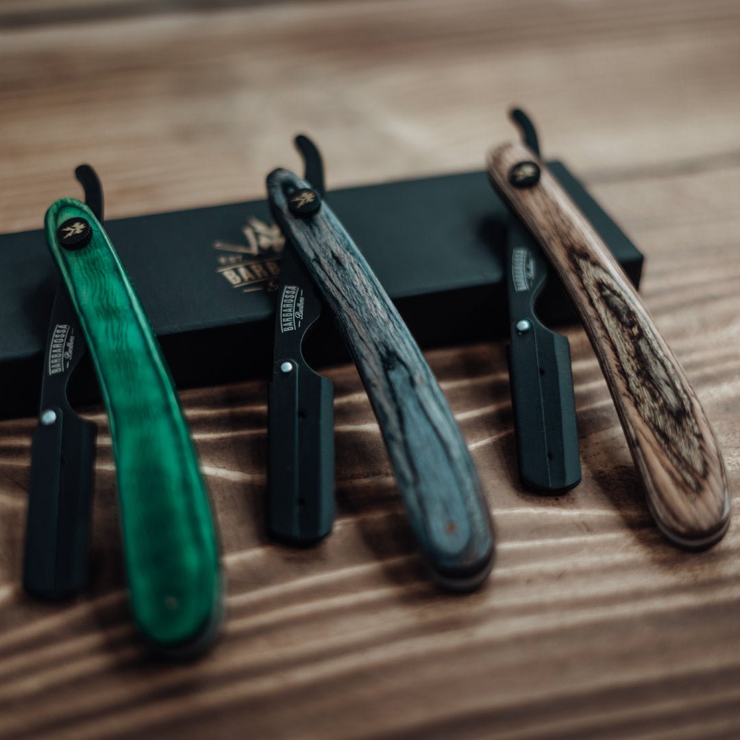thumbnail image 2 of Krisp Shave 10-Blade Shavette Straight Razor Kit - Red/Black - Barber Style 2 of 6