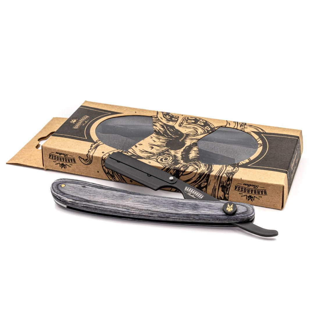Battle Brothers Razor Cut Throat Razor Set - Best Straight Razor - Barber Blade Razor in Grey ...