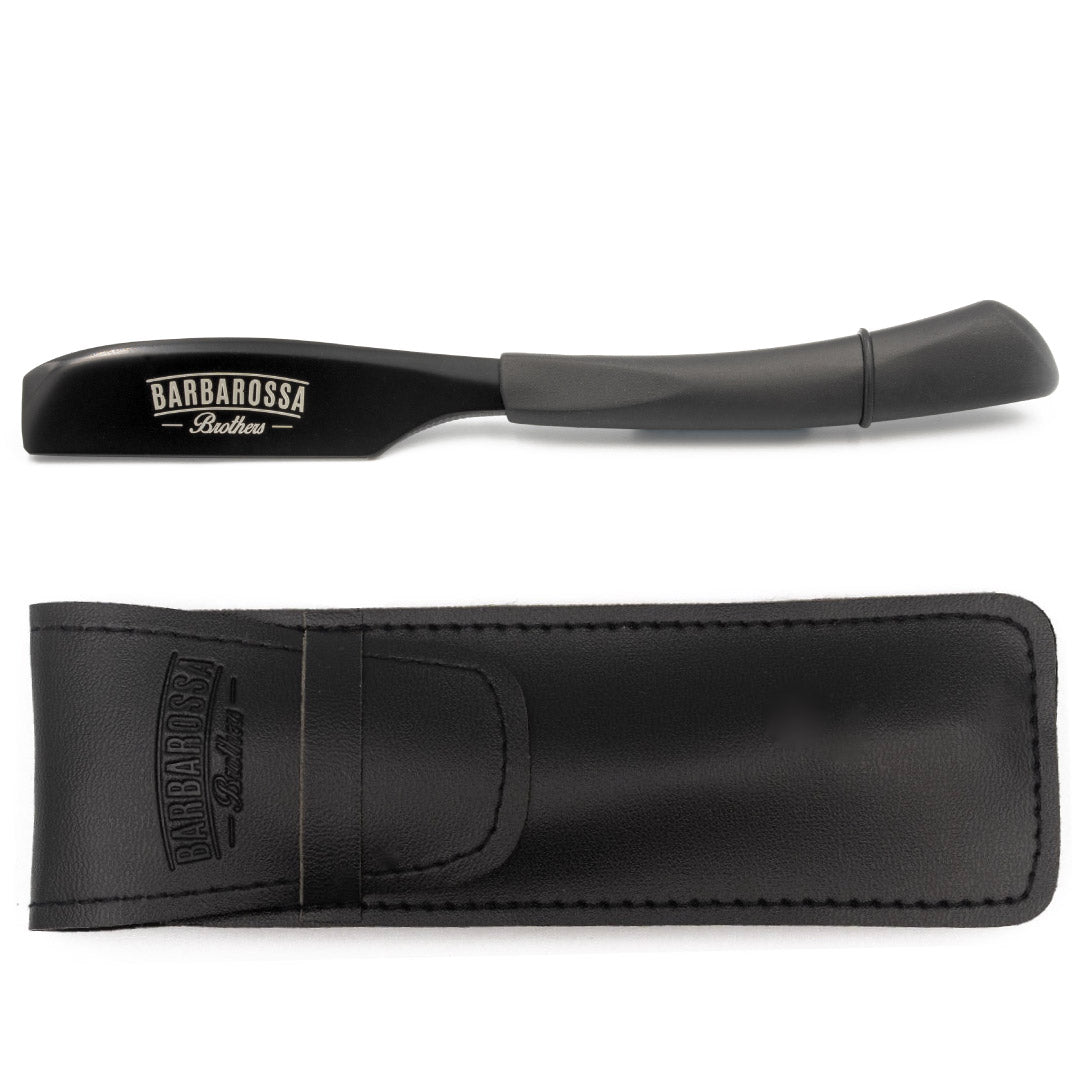 Japanese Kamisori Cut Throat Razor in Matt Black - Barbarossa Brothers