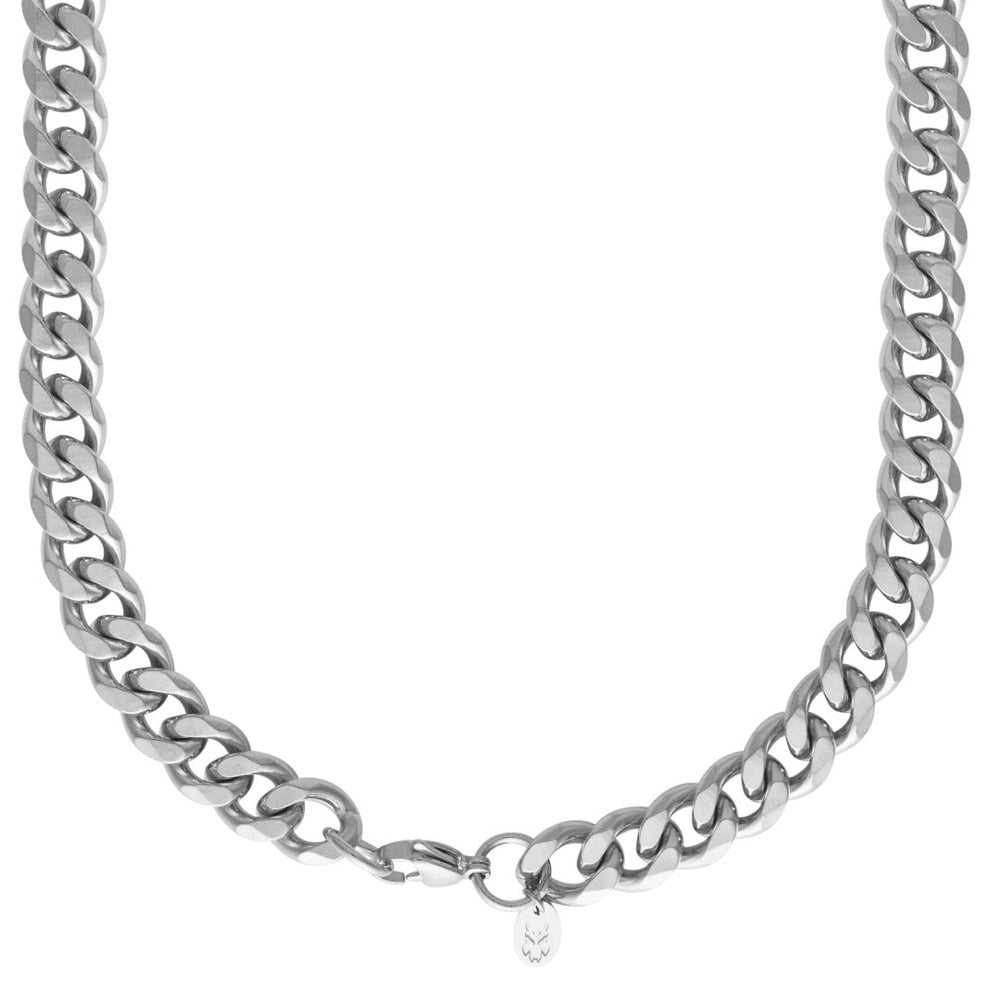 Men's Cuban Chain Necklace - 1.05cm x 50cm - Silver Plated - Barbarossa Brothers