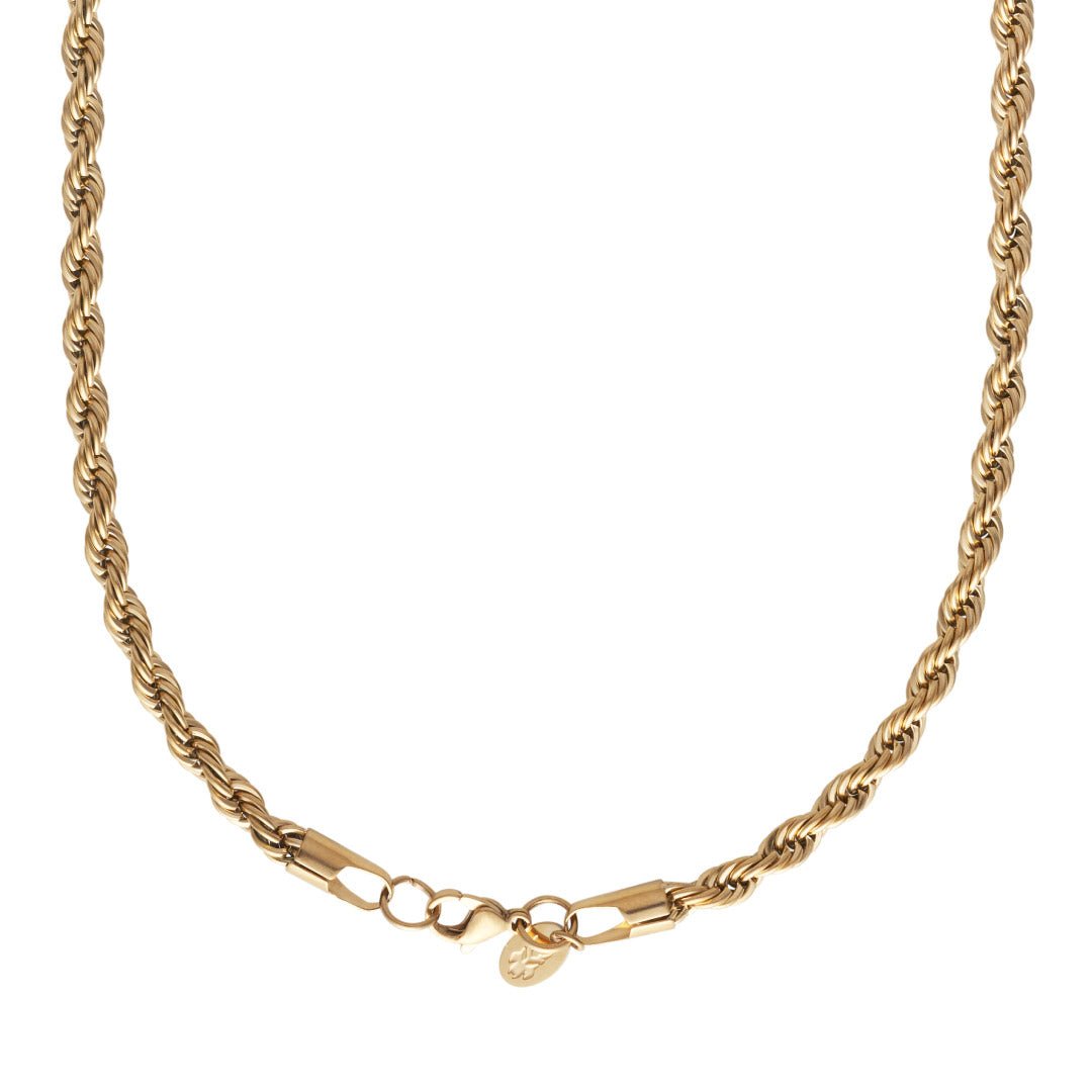 Men's Gold Plated Rope Chain Necklace x 50cm – Barbarossa