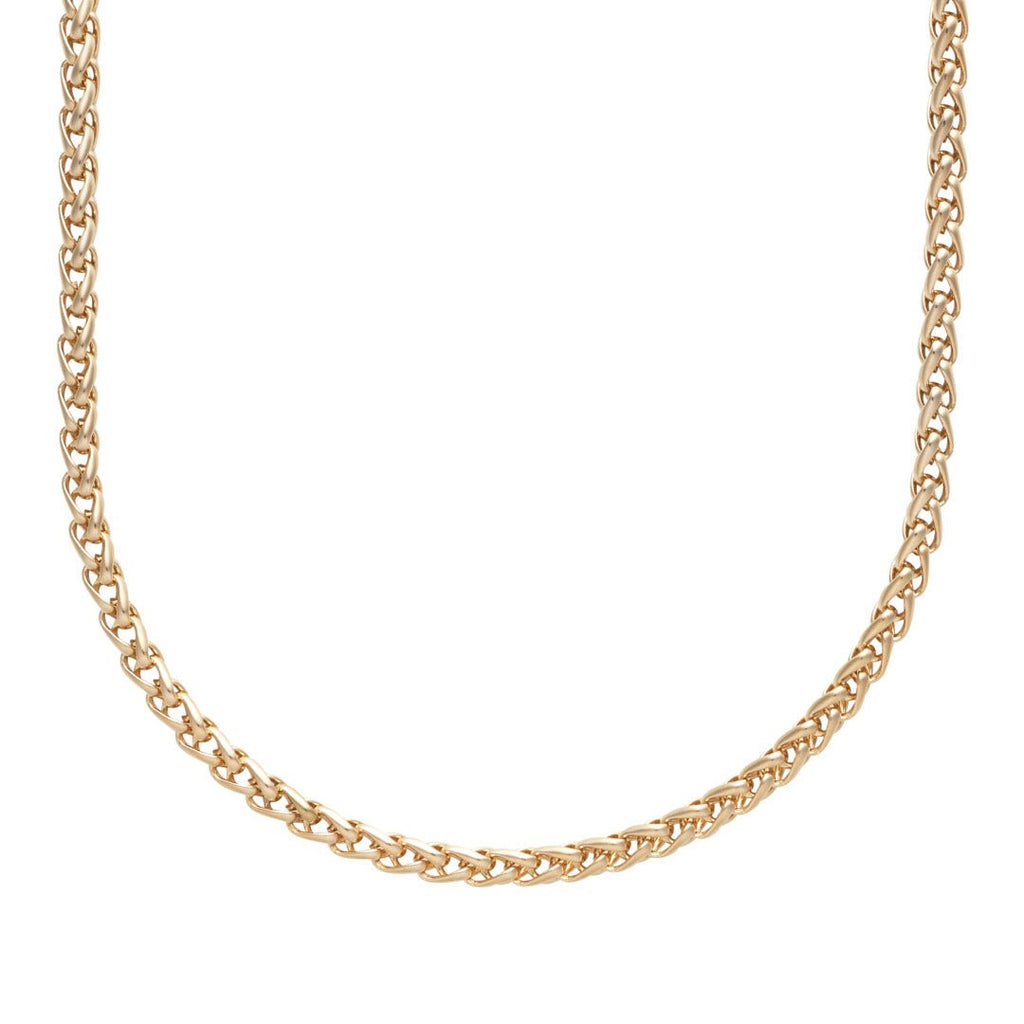 Men s Gold Plated Wheat Chain Necklace 0.5cm x 50cm Barbarossa Brothers
