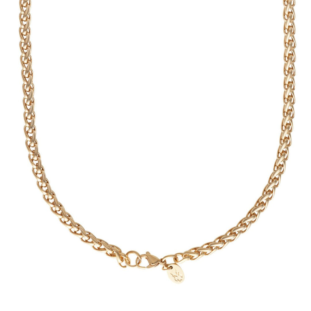 Men's Gold Plated Wheat Chain Necklace - 0.5cm x 50cm - Barbarossa Brothers