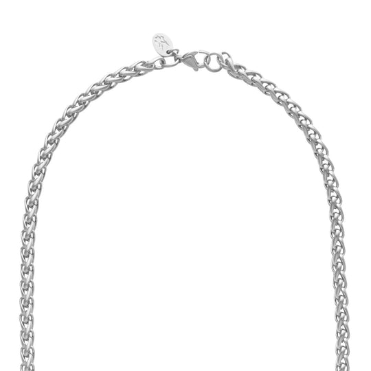 Men's Wheat Chain Necklace - 0.5cm x 50cm - Silver Plated - Barbarossa Brothers