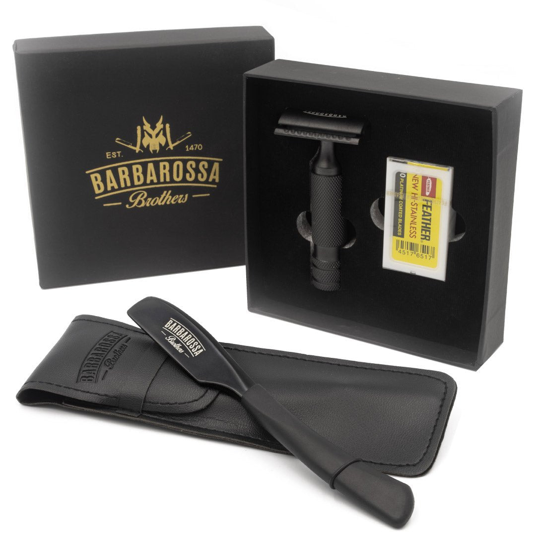 Single Blade Razors Combo Shaving Set - Barbarossa Brothers