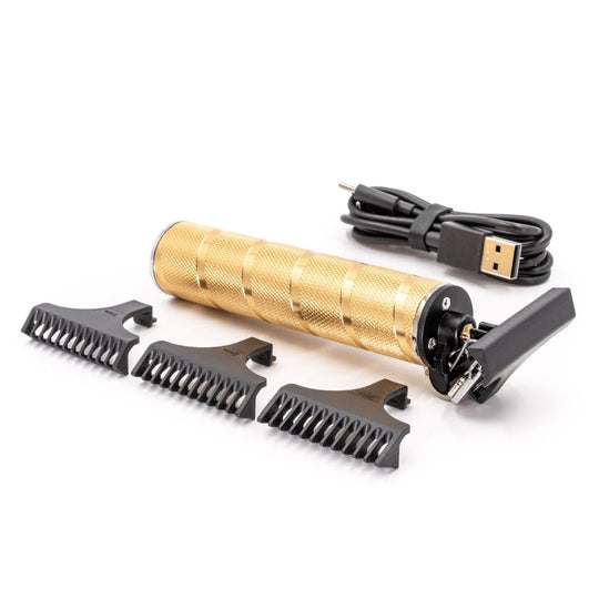 Skeleton T Blade Trimmer - Knurled Gold - Barbarossa Brothers