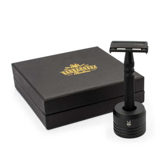 The P1R8 Double Edge Safety Razor Set with Stand & Blades - Barbarossa Brothers