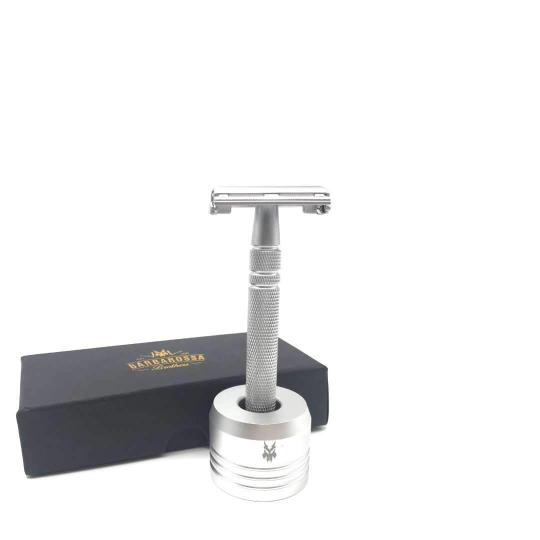 Universal Stainless Steel Razor Stand in Chrome - Barbarossa Brothers